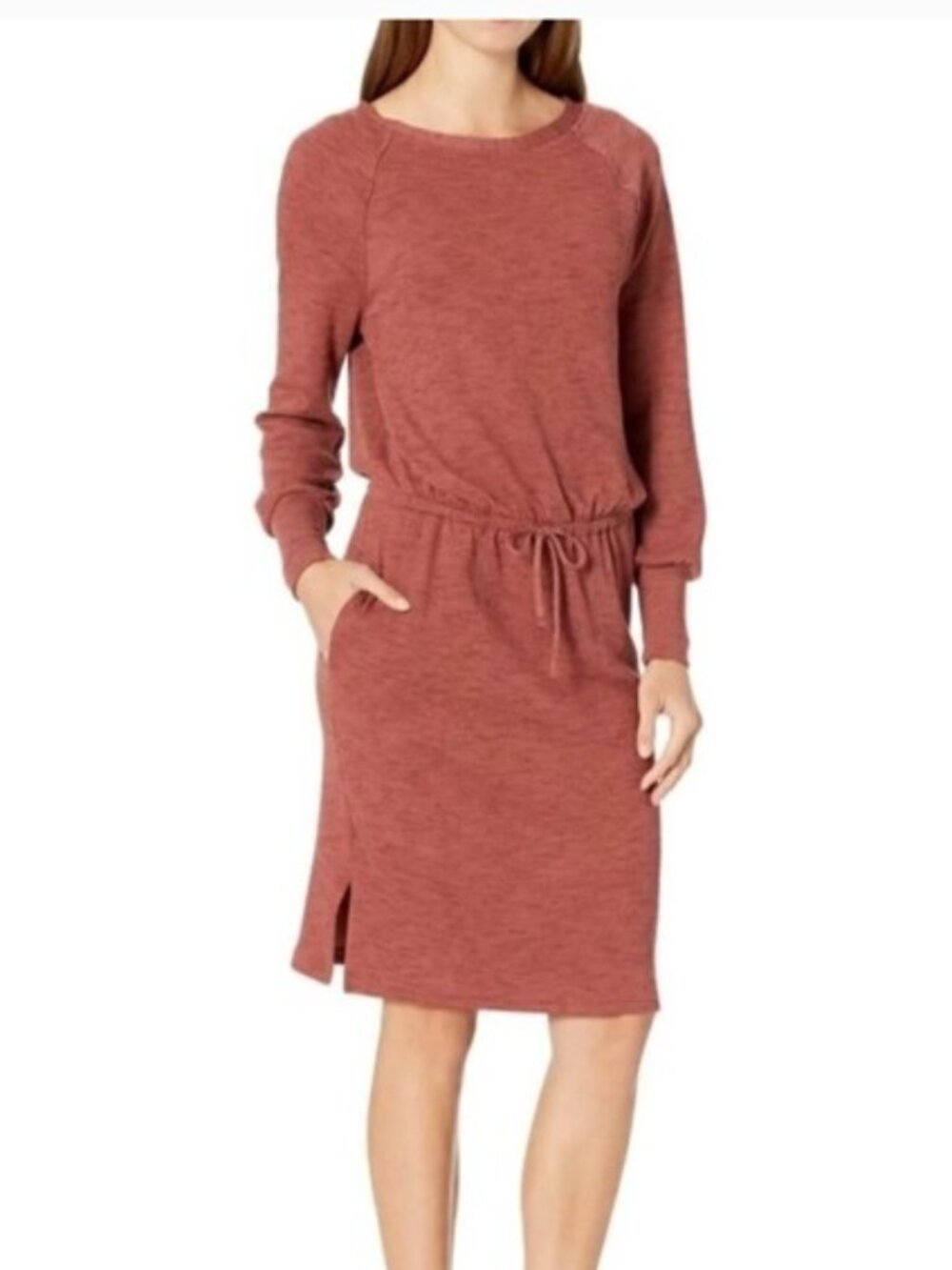 Prana Women’s Sunrise Dress with drawstring and pockets - Light Red